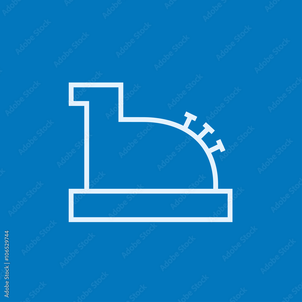 Cash register machine line icon. Cash register machine line icon.