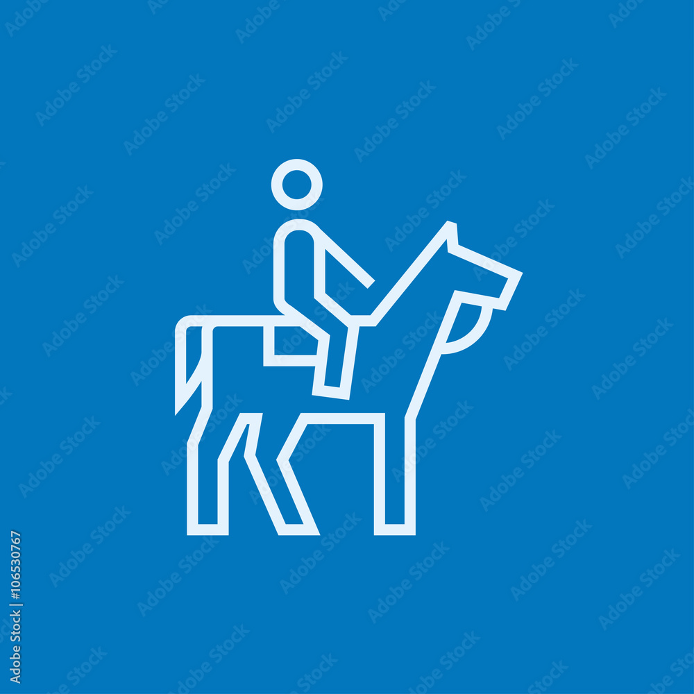 Horse riding line icon. Horse riding line icon.