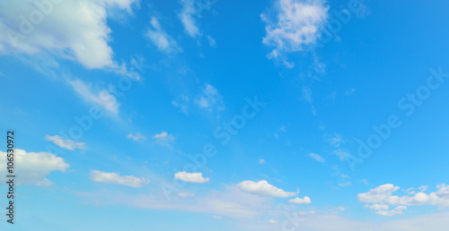 blue sky, white clouds
