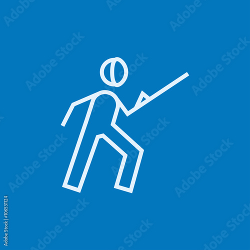 Fencing line icon.