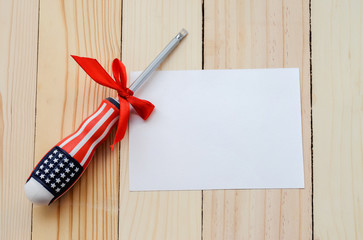 Labor Day - Screwdriver with flag of USA pattern