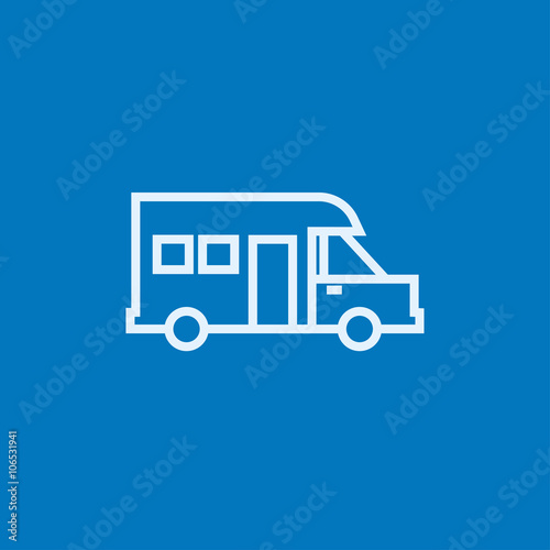 Motorhome line icon.