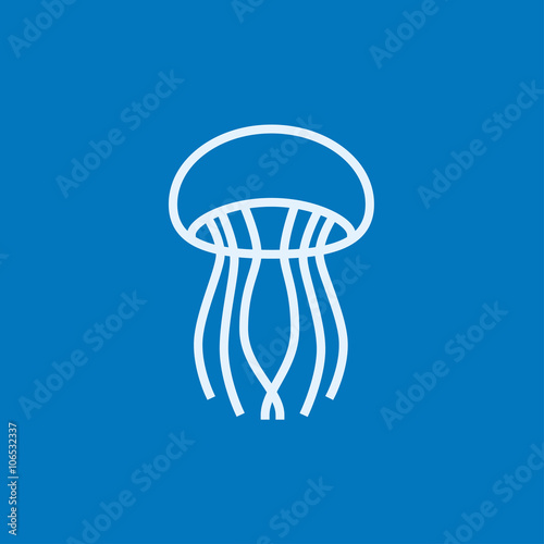 Jellyfish line icon.