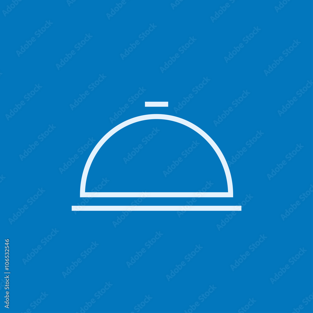 Restaurant cloche line icon. Restaurant cloche line icon.