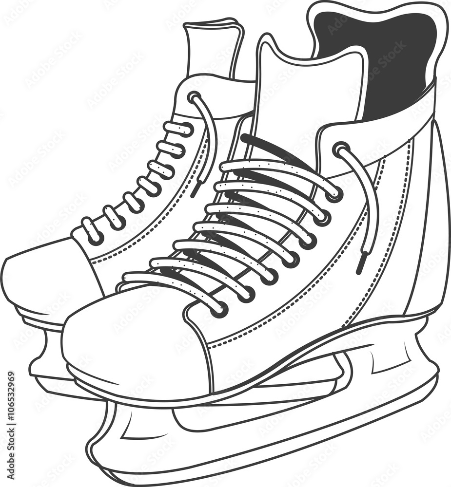 vector image of hockey skates. Stock Vector | Adobe Stock