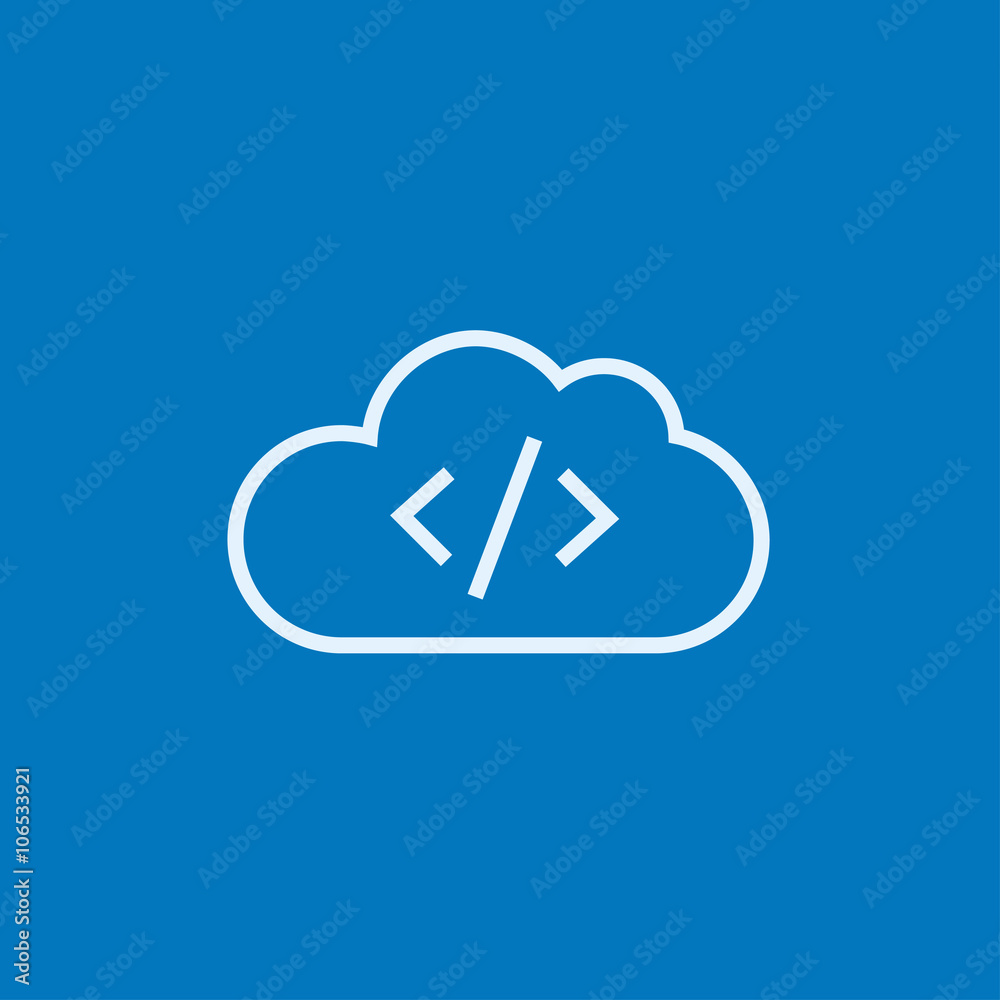 Transferring files cloud apps line icon. Transferring files cloud apps line icon.