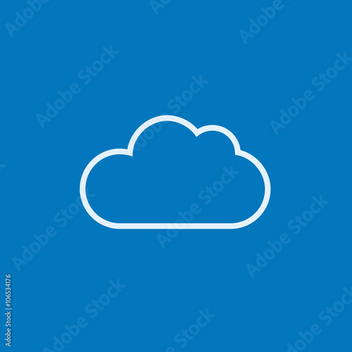 Cloud computing line icon.