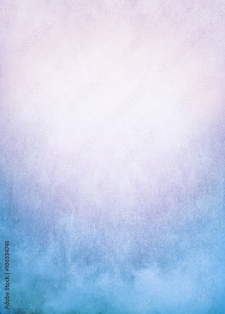 Fototapeta Blue Pink Fog Background/A background image of fog, mist, and clouds with a colorful blue to pink gradient.  Image has significant texture and grain visible at 100%.
