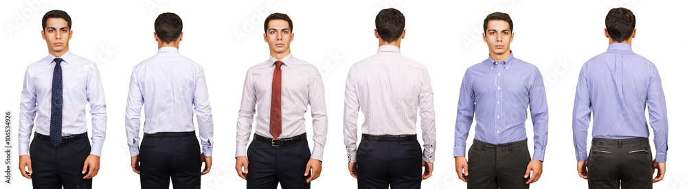Young man in fashion concept isolated on white Young man in fashion concept isolated on white