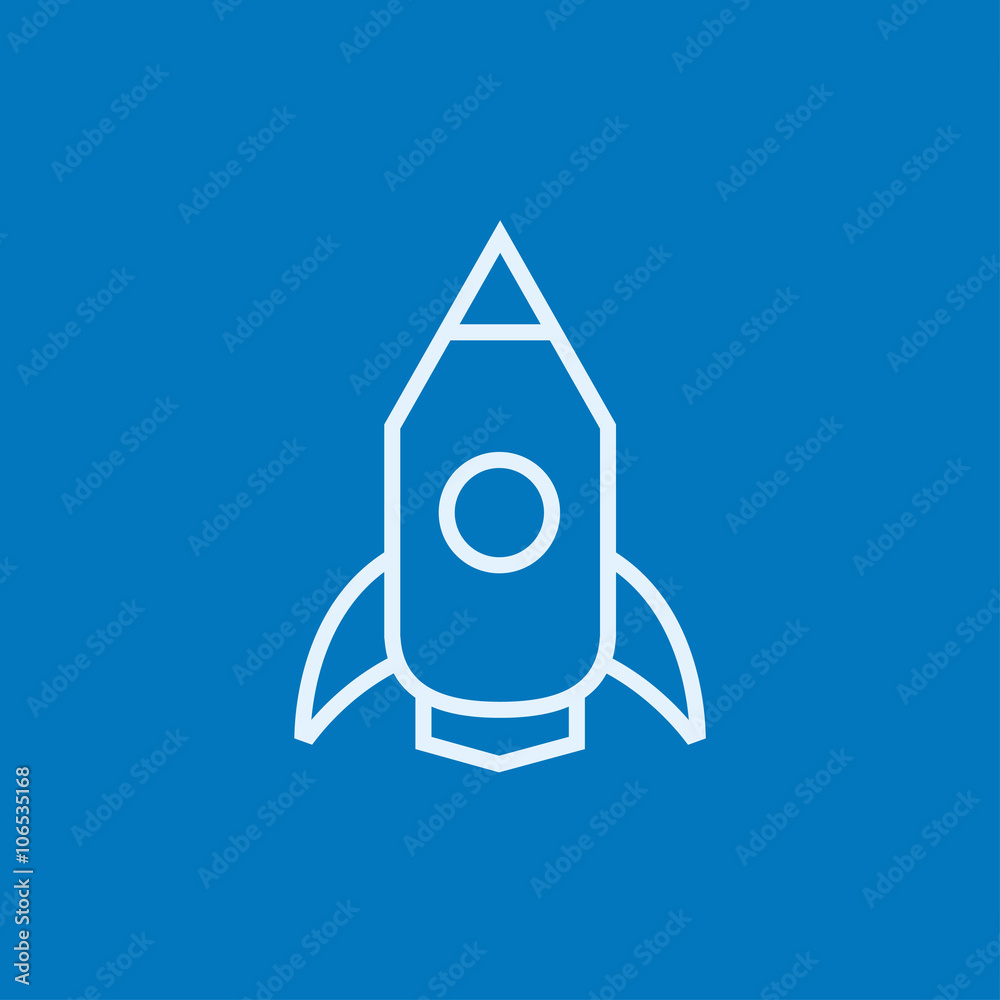 Rocket line icon. Rocket line icon.
