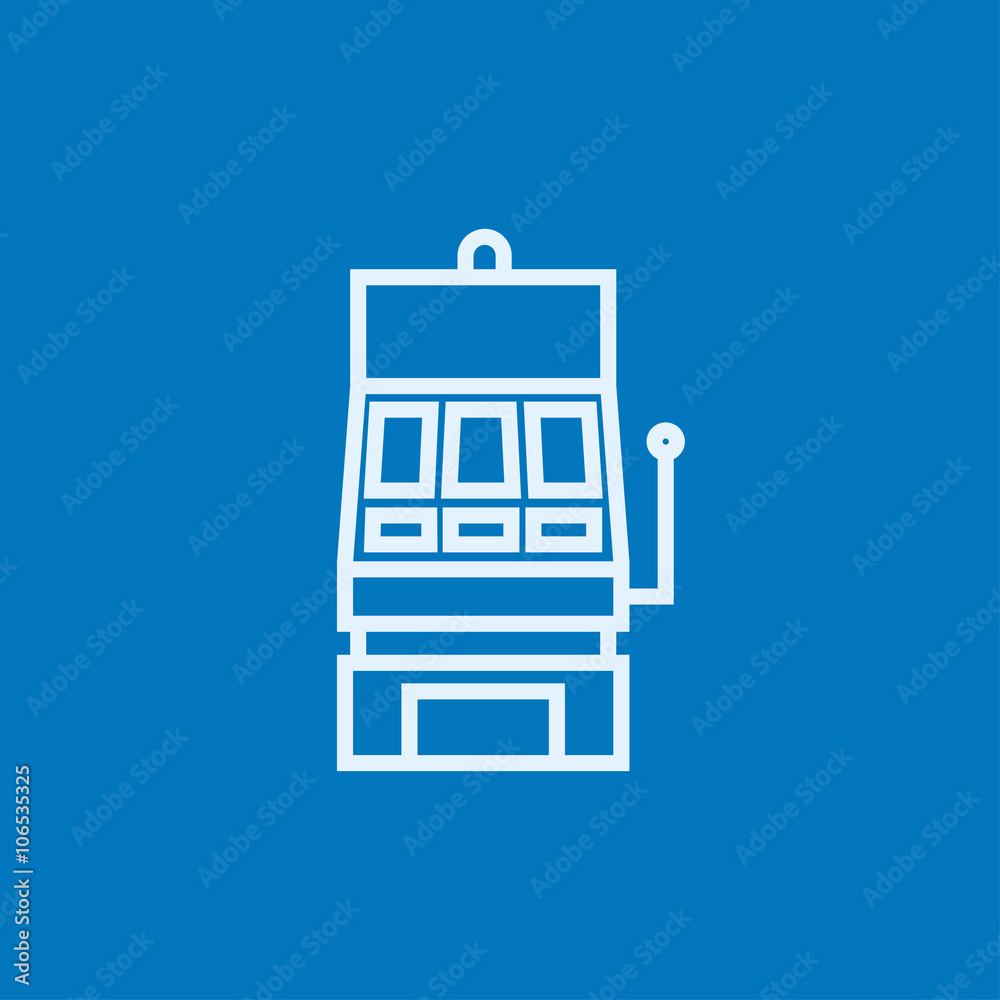 Slot machine line icon. Slot machine line icon.