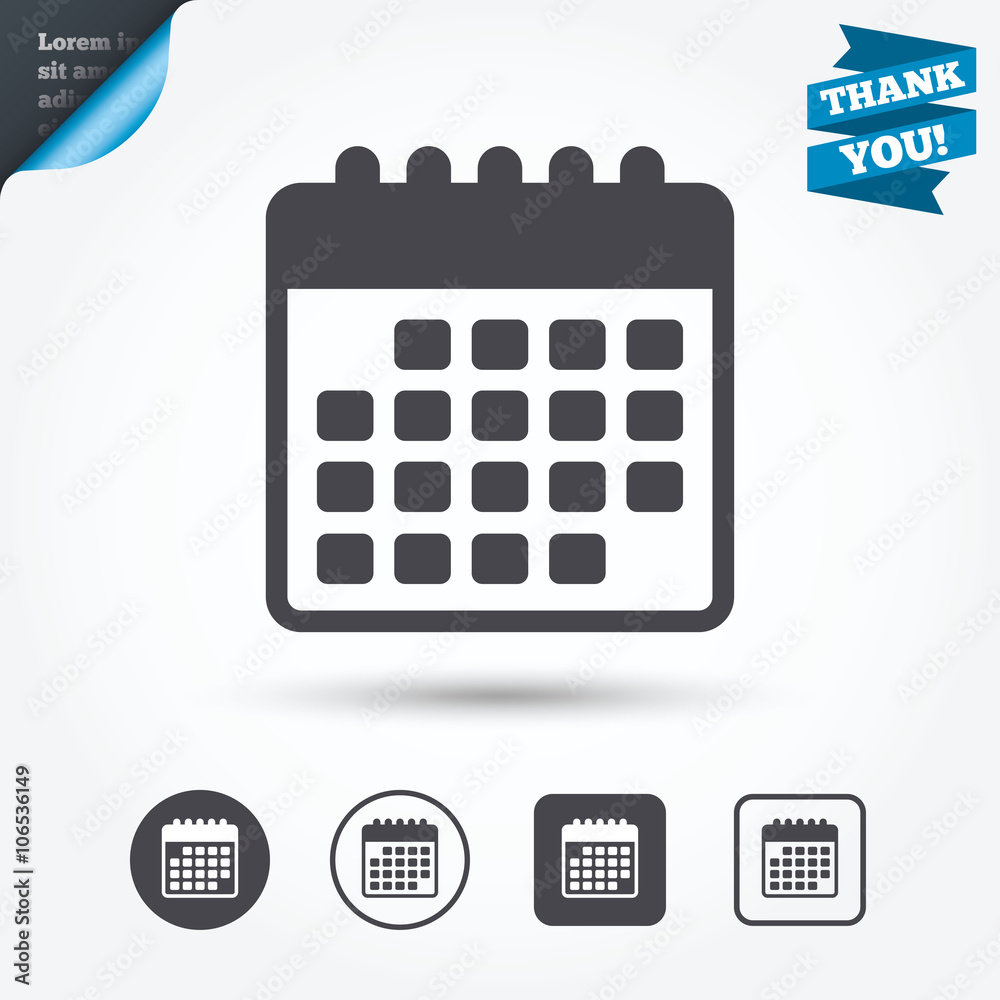Calendar icon. Event reminder symbol. Calendar icon. Event reminder symbol.