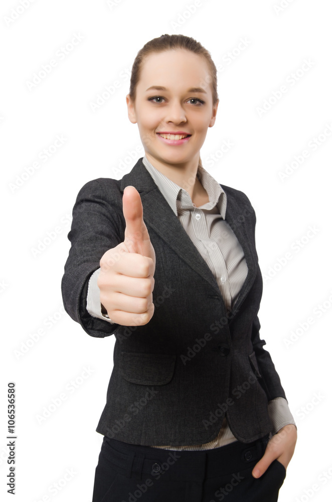 Pretty office manager isolated on white Pretty office manager isolated on white