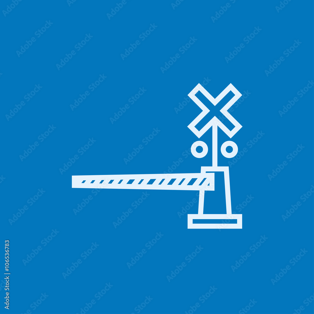 Obraz premium Railway barrier line icon.