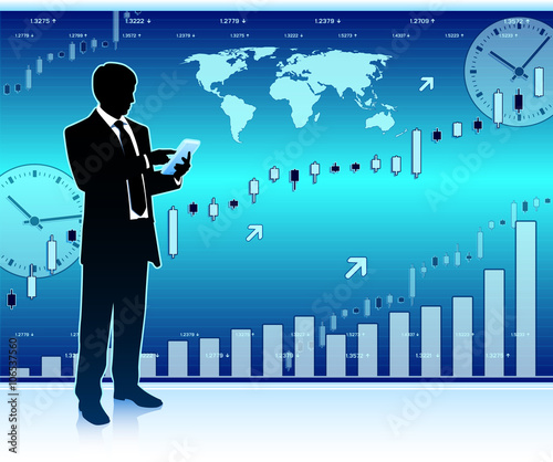 Businessman with tablet computer