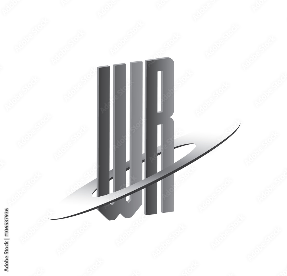 WR initial logo with silver sphere WR initial logo with silver sphere