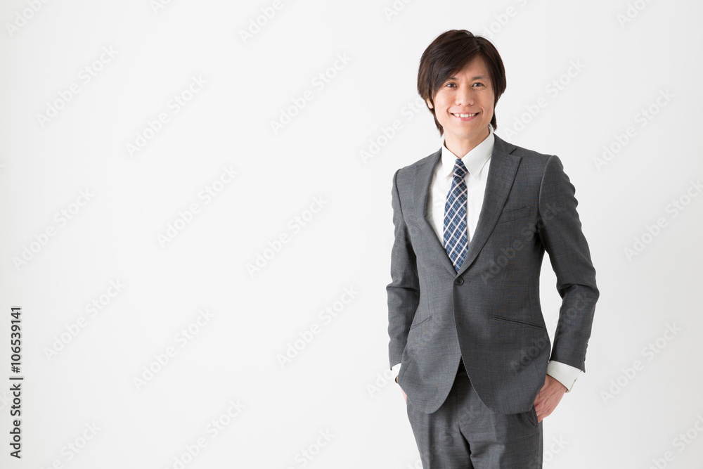 portrait of asian businessman on white background portrait of asian businessman on white background