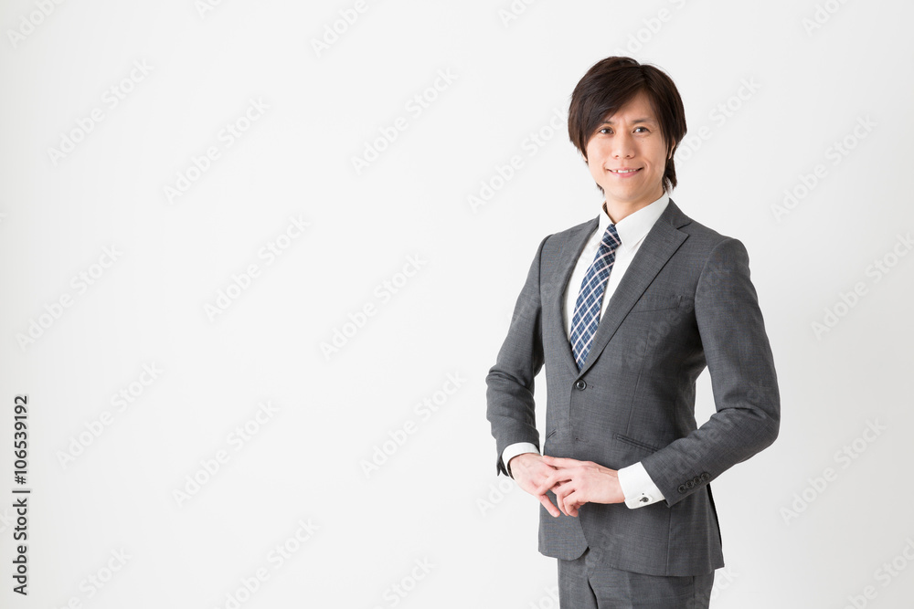 portrait of asian businessman on white background portrait of asian businessman on white background