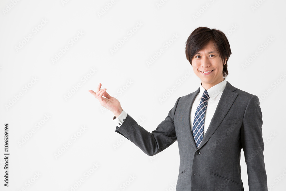 portrait of asian businessman on white background portrait of asian businessman on white background