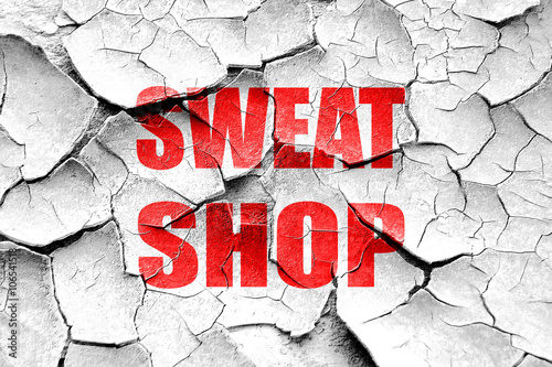 Grunge cracked Sweat shop background photo