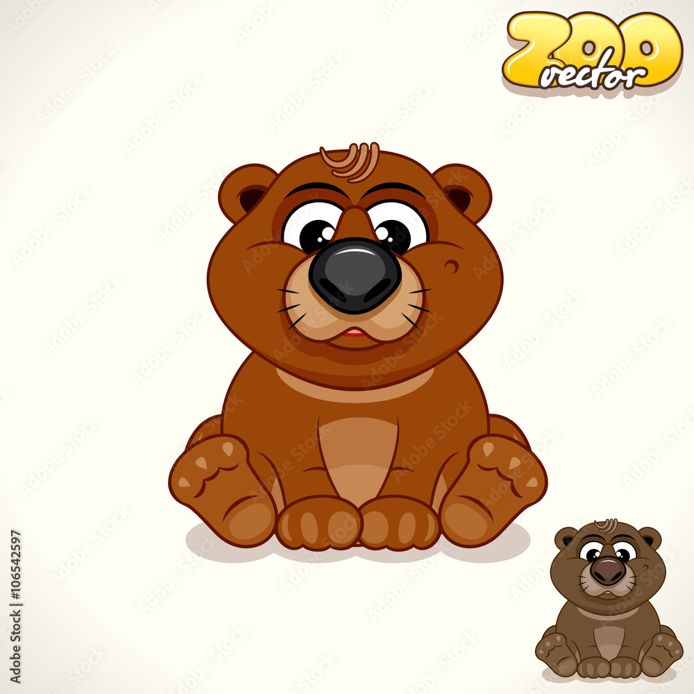 Naklejka premium Cartoon Bear. Vector Character