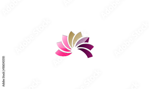  lotus flower abstract beauty logo
