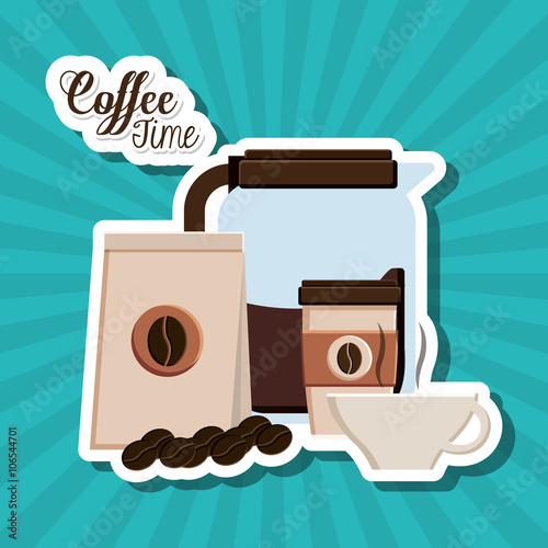 Coffee time design, Vector illustration