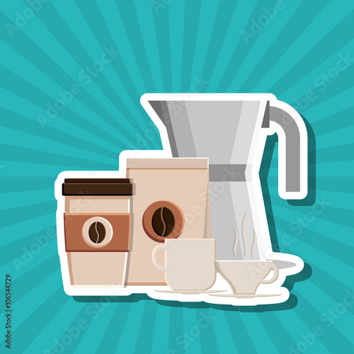 Coffee time design, Vector illustration