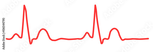 Quadro su tela ECG graph