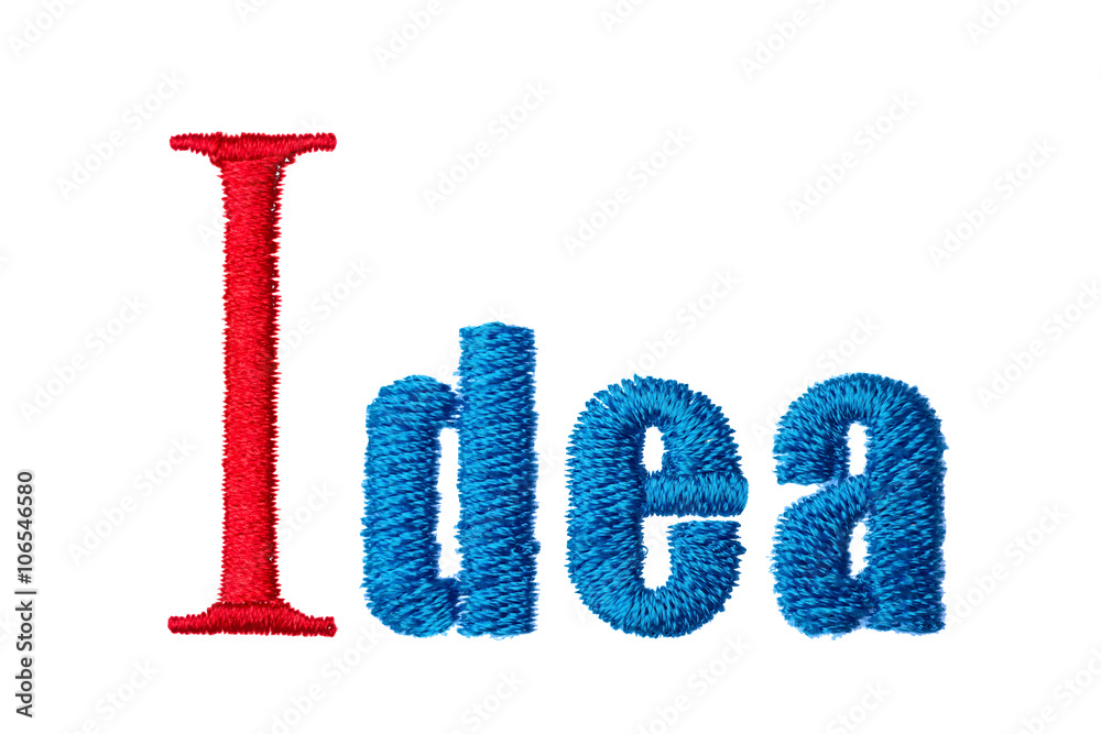 custom made wallpaper toronto digitalthe word idea embroidered blue thread,team concept