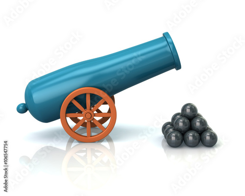 Illustration of old cannon
