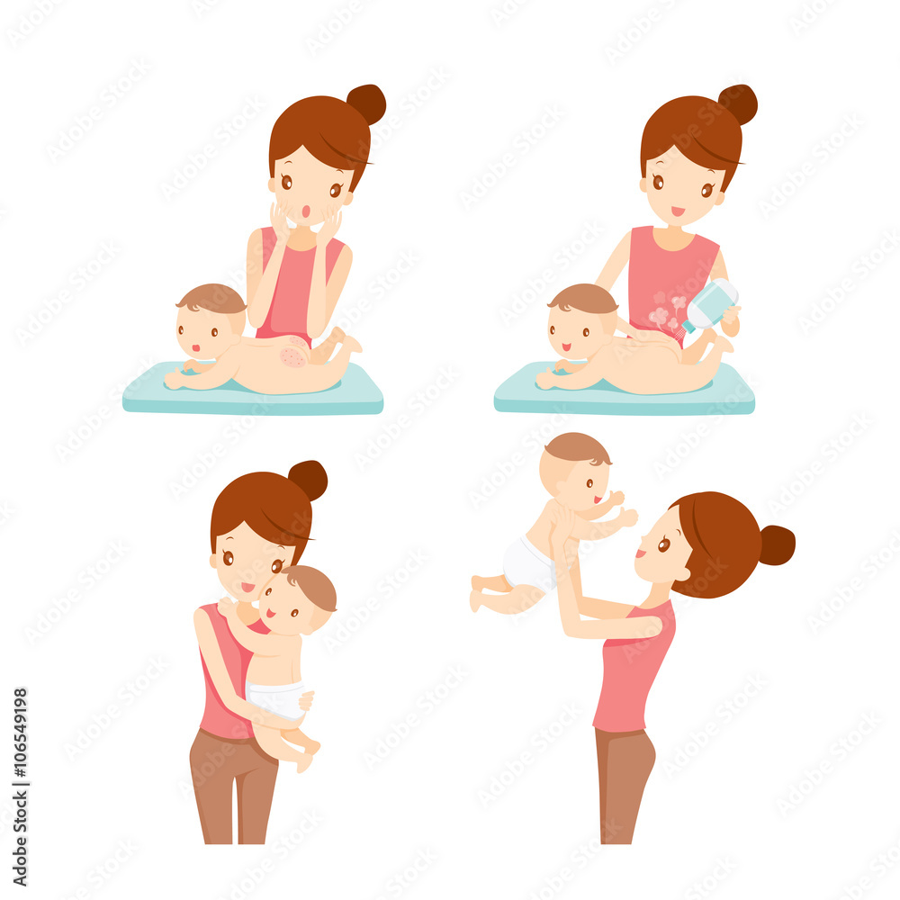 Mother And Baby Set, Mother, Baby, Rash, Mother’s Day, Baby Powder Mother And Baby Set, Mother, Baby, Rash, Mother’s Day, Baby Powder