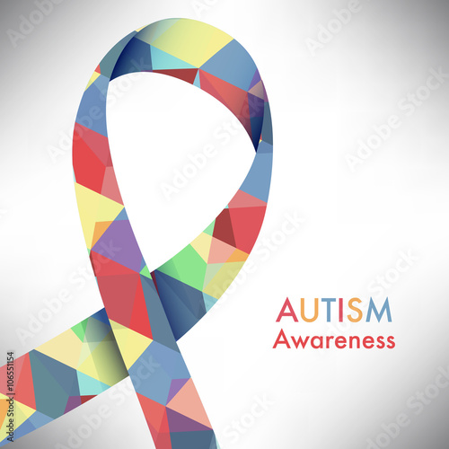 Autism awareness icon abstract illustration