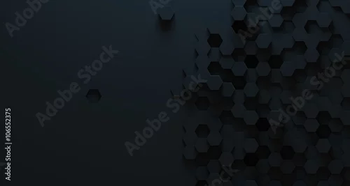 Obraz  z motywem Technical 3D hexagonal background design