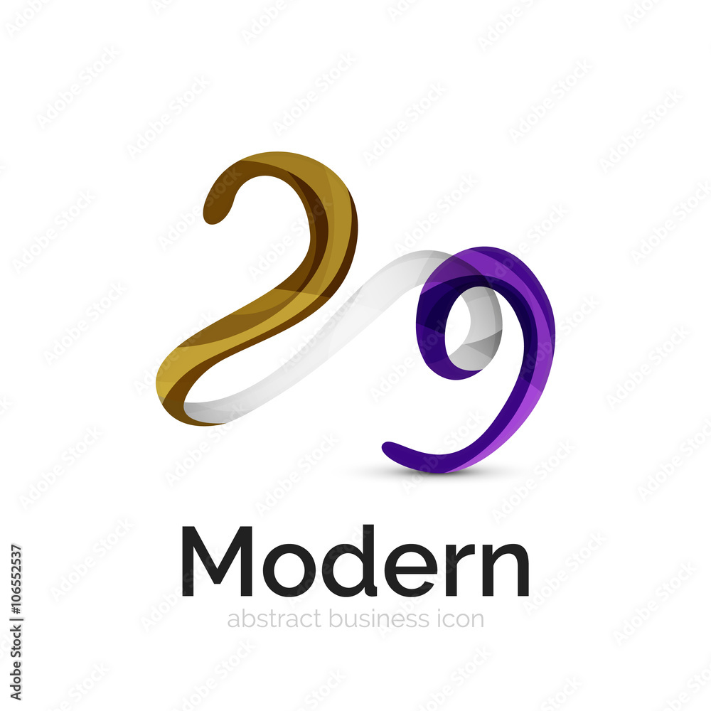 Fototapeta premium Ribbon swirl business logo