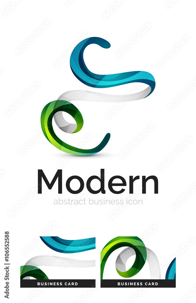 Obraz premium Ribbon swirl business logo