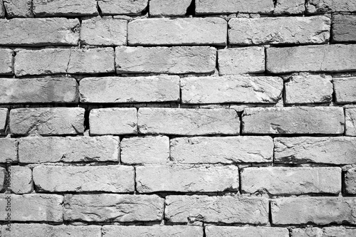 Black and White brick wall texture background