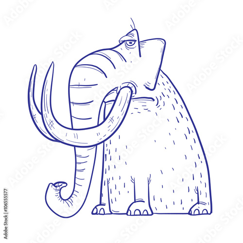 Cartoon funny Mammoth