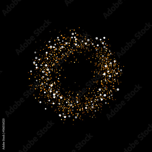 Modern particle ring design element
