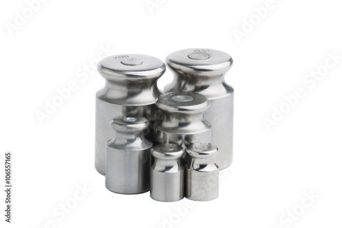 Metal chrome weight isolated