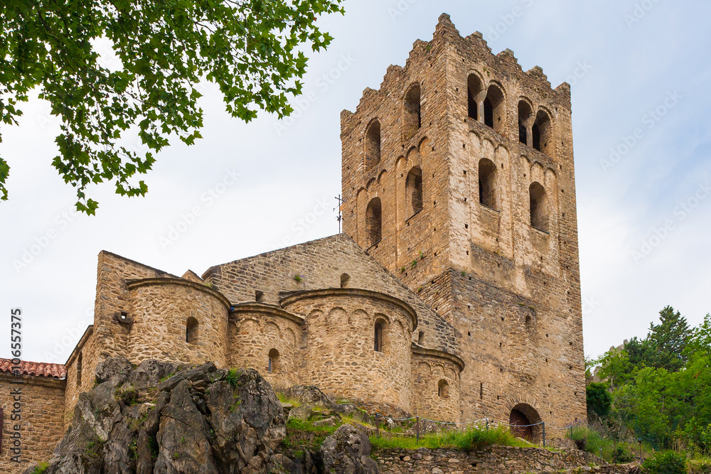 St Martin du Canigou monastery, Pyrenees-Orientales department, France