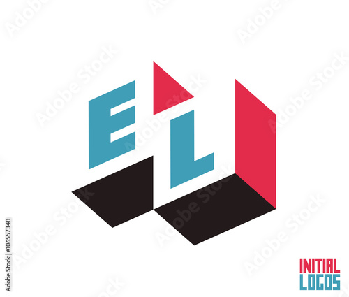 Free Download EL Initial Logo for your startup venture - GFXLoad
