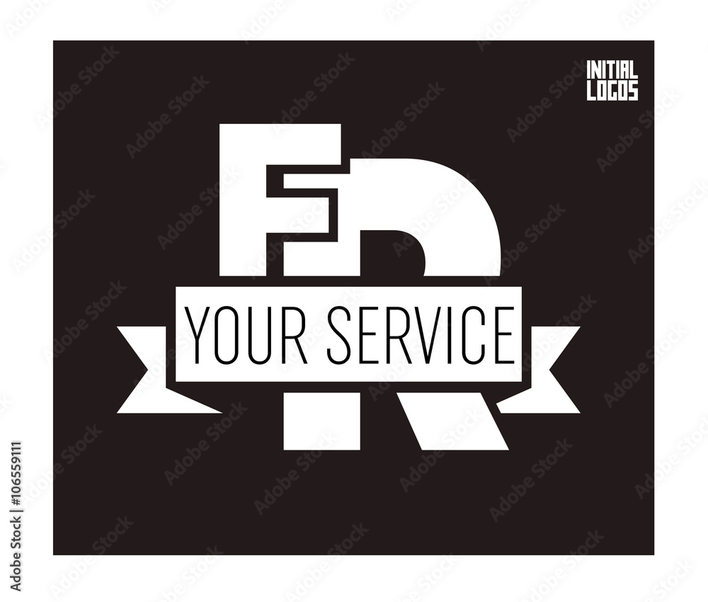 FR Initial Logo for your startup venture FR Initial Logo for your startup venture