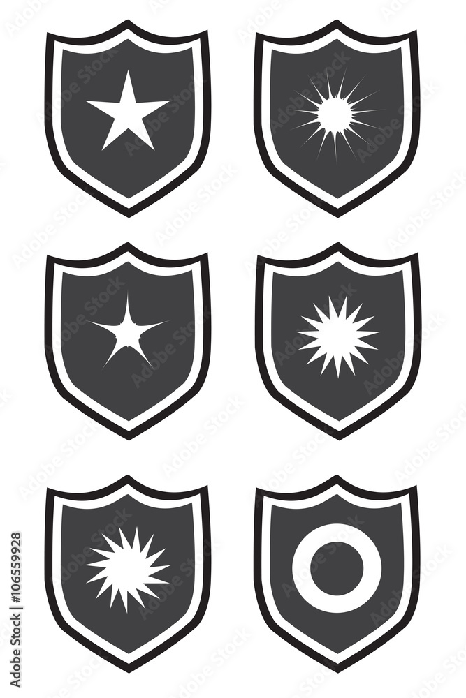 Fototapeta premium Shield icon on a white background