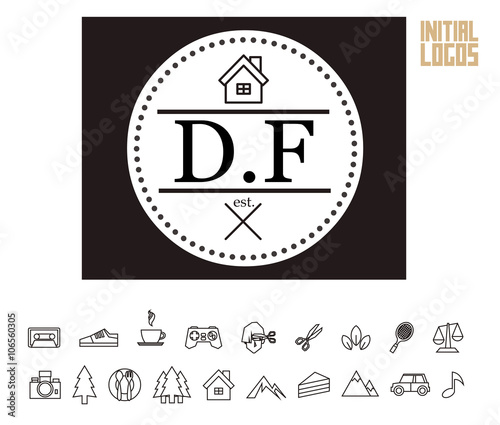 DF Initial Logo for your startup venture