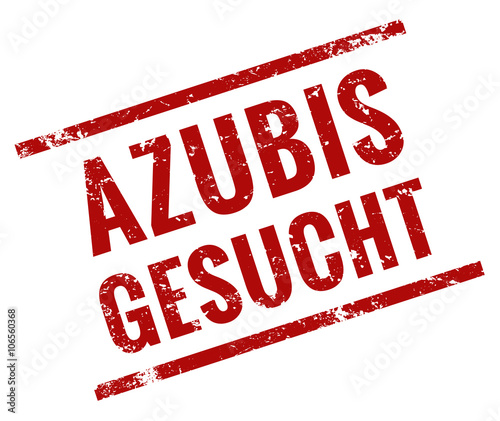 Azubis gesucht Stempel rot grunge