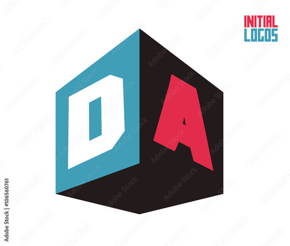 DA Initial Logo for your startup venture