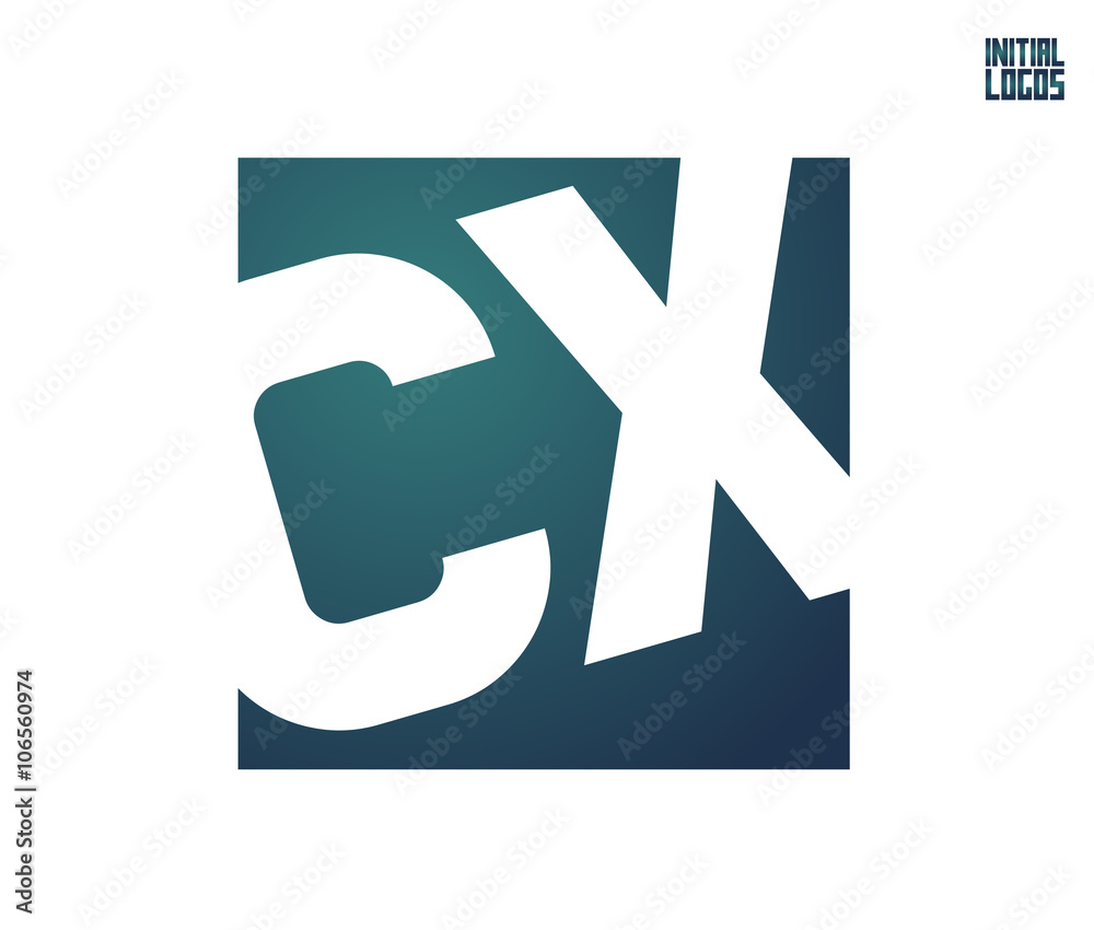 Obraz premium CX Initial Logo for your startup venture