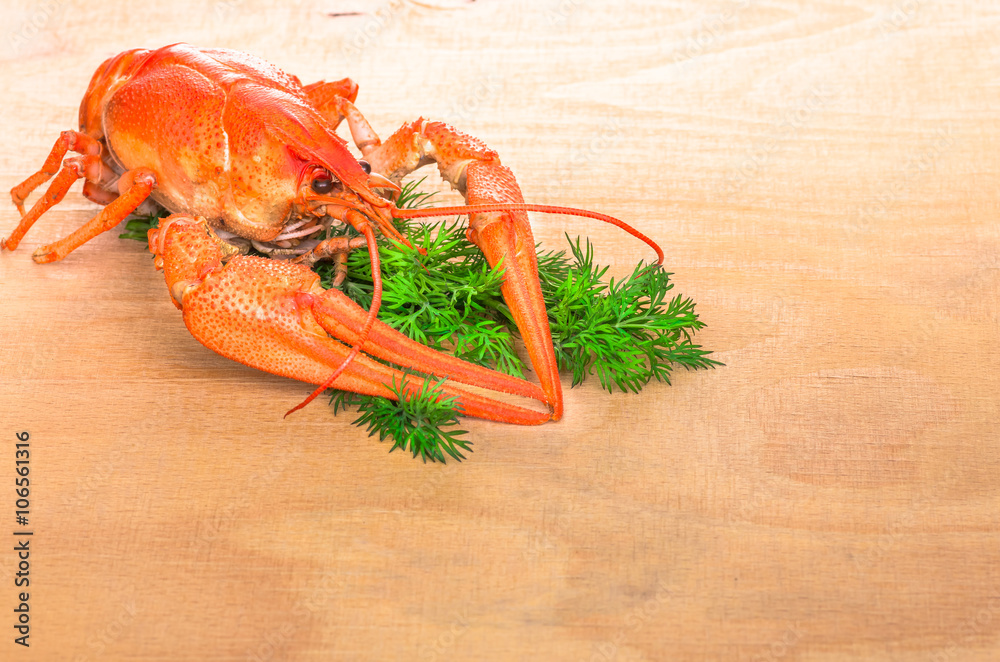 boiled crayfish with herbs