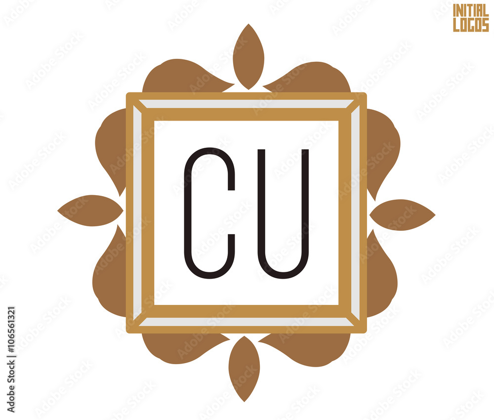 CU Initial Logo for your startup venture Stock-Vektorgrafik | Adobe Stock